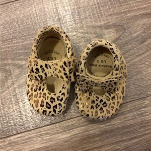 Bird Rock Baby Leopard Print Bow Moccasins